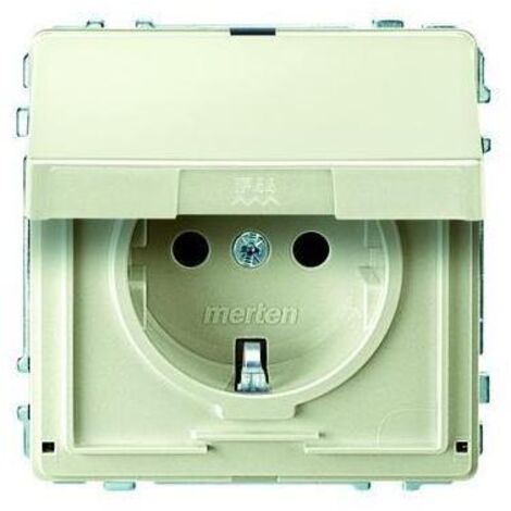 Merten SCHUKO-Steckdose ws Klappdeckel MEG2310-7244