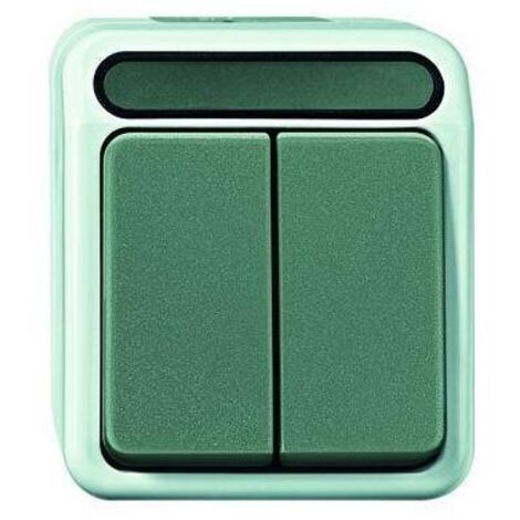Merten Serienschalter lgr mit AP IP44 2-fach AQUASTAR MEG3115-8029