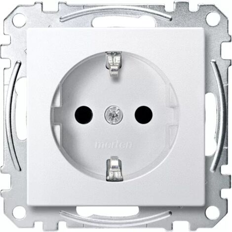Merten Steckdose 1-fach polarweiß mit UP mit BS System M MEG2300-0419 IP20