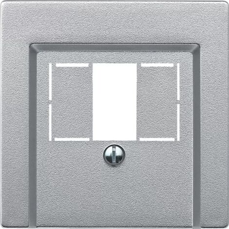 Merten Zentralplatte TAE 2-fach alu mit System M 297960 Schraubbef