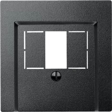 Merten Zentralplatte TAE 2-fach anthrazit mit System M 297914 Schraubbef