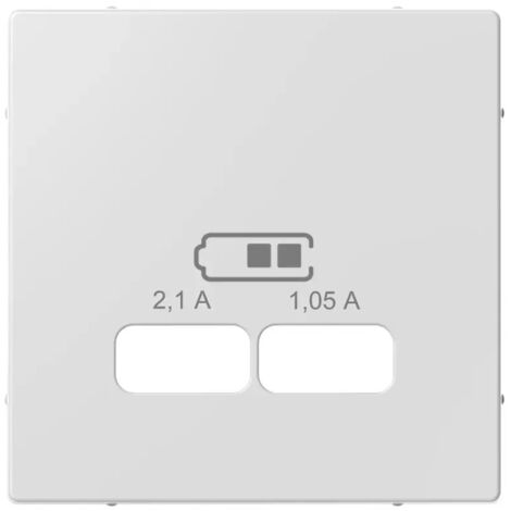 Merten Zentralplatte USB-Ladestationeins. aktivweiss glaenz.