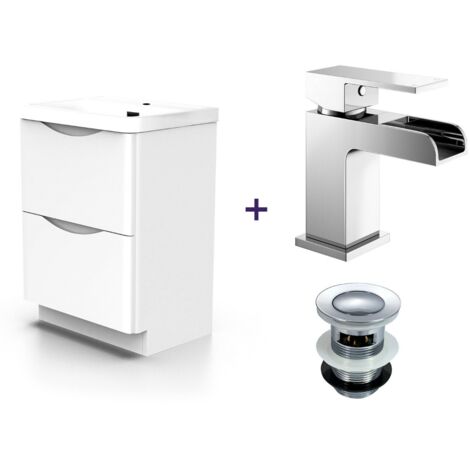 Merton Basin Vanity Unit Tap and Waste Set