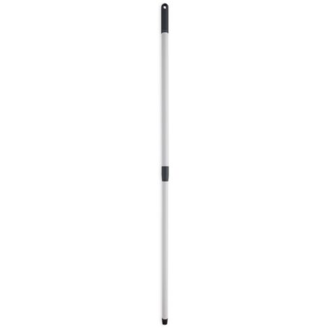 Mery - Palo Telescopico, Palo Multiuso, Acciaio Plastificato, Rosca Universale, Grigio, Dimensioni: 80 cm, Lunghezza Estensibile: 140 cm