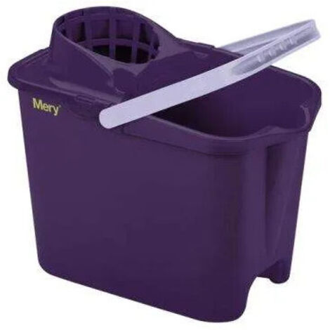 MERY - Seau rectangulaire 14L avec essoreur lilas