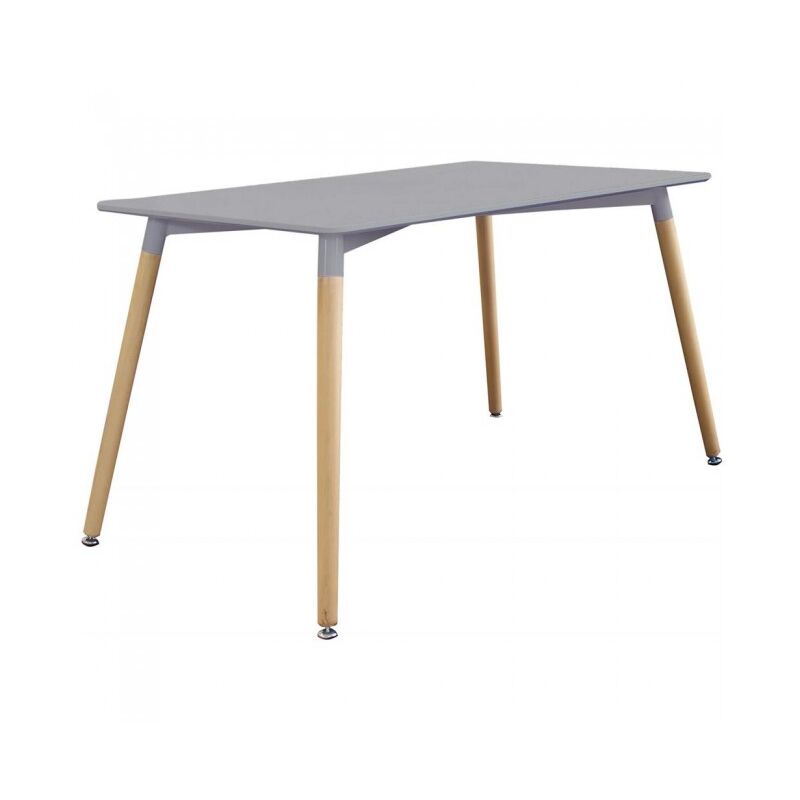 

Mesa 120x80 cm Gris con patas de madera de haya | gris