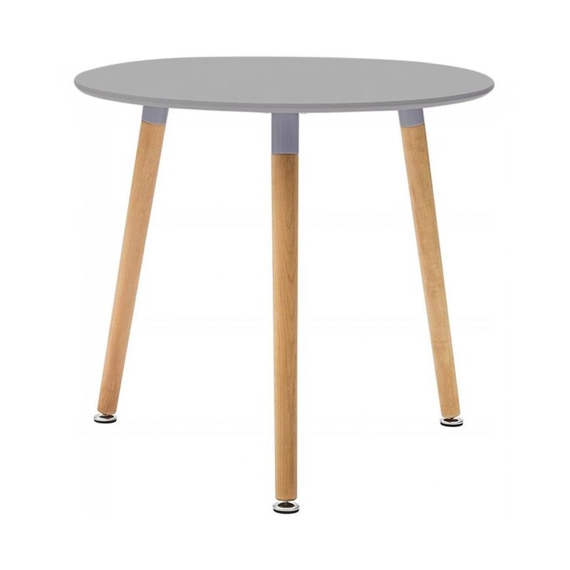 

Mesa Ø 80 cm Gris con patas de madera de haya | gris