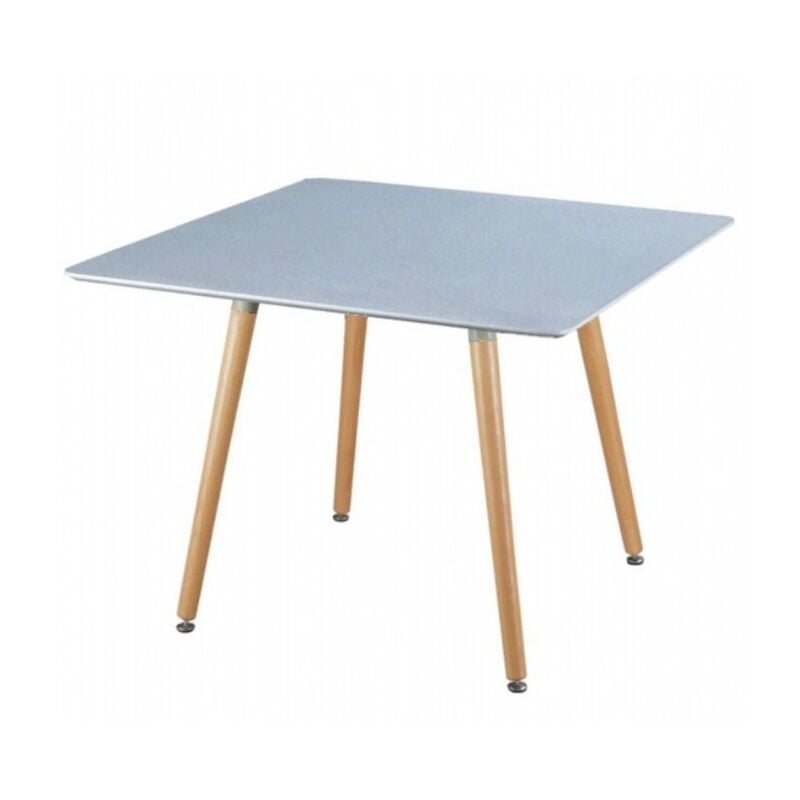 

Mesa 80x80 cm Gris con patas de madera de haya | gris