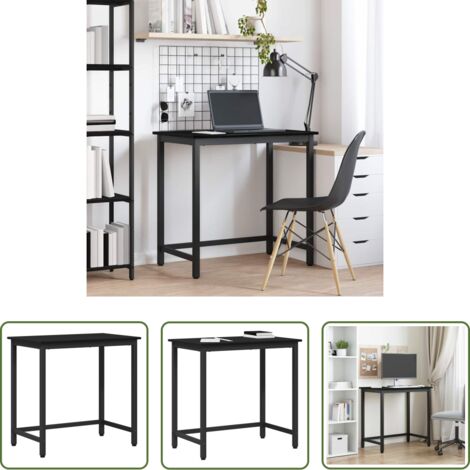 Mesa ajustable -  Mesa Roble Negro 100 x 50 x 76,5 cm