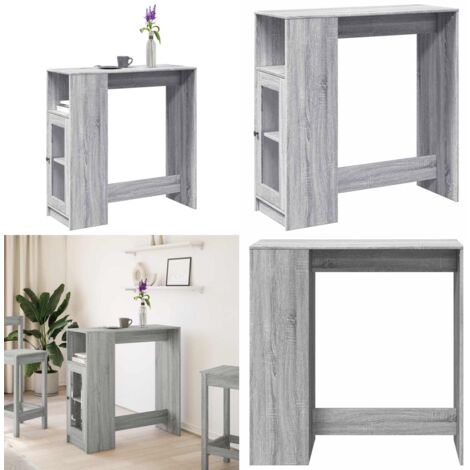 Mesa alta bar con estantes gris Sonoma 101x40x103,5 cm - Estantería - Almacenamiento