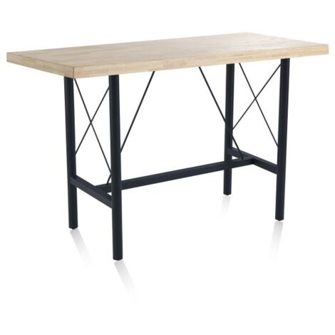 Mesa alta Bistro Negro - Roble 70cm (ancho) x 100cm (alto)