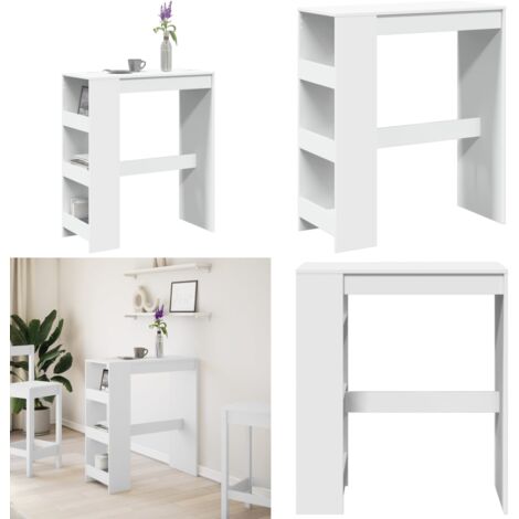 Mesa alta con estantes madera ingeniería 90x40x103,5 cm - Estantería - Madera de ingeniería