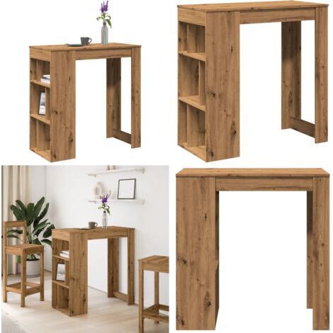 Mesa alta con estantes madera roble artisian 102x50x103,5 cm - Estantería - Almacenamiento