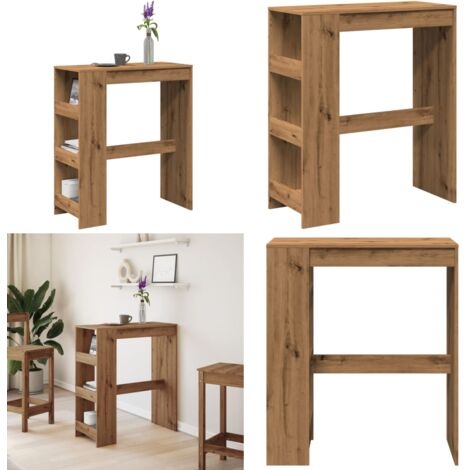 Mesa alta con estantes madera roble artisian 90x40x103,5 cm - Estantes - Madera de ingeniería