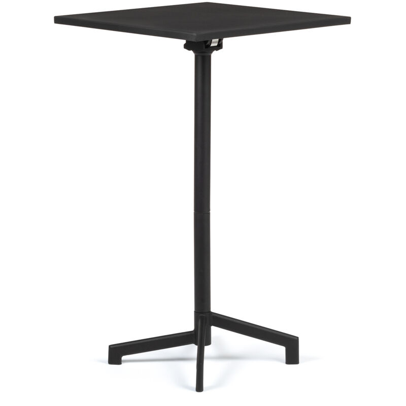 

Sklum - Mesa de Bar Plegable y Convertible en 2 alturas en Acero (60x60 cm) Dely Negro Mate