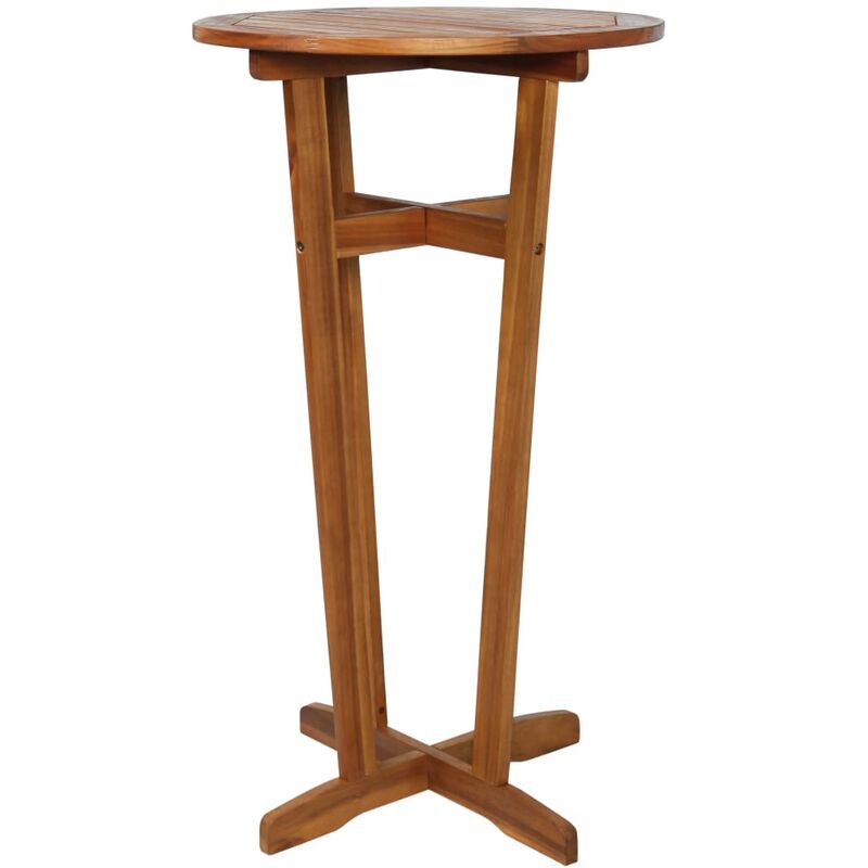

Mesa alta de bar de madera de acacia maciza 60x105 cm - Marrón