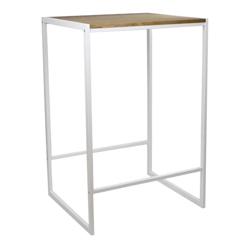 

Mesa alta de bar iCub Industrial Vintage – 60x70x107 – Blanco.