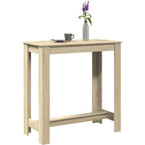 Mesa alta de bar madera ingeniería roble  102x50x103,5 cm