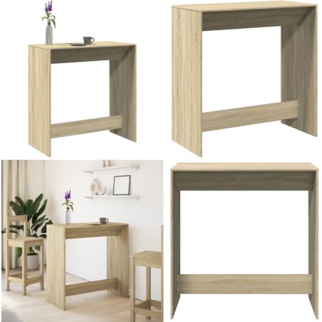 Mesa alta de bar madera ingeniería roble Sonoma 102x50x103,5 cm - Mesa alta - Madera de ingeniería