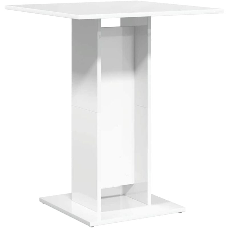 

vidaXL Mesa Bistró de Aglomerado 60x60x75 cm Blanco Brillante - Blanco