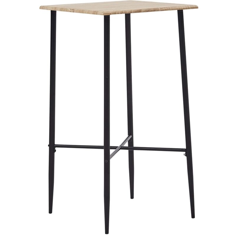 

Mesa alta de cocina MDF color roble 60x60x111 cm - Marrón