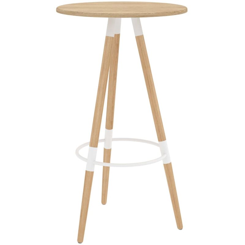 

BHD - Mesa alta de cocina MDF madera maciza haya marrón 60x103 cm