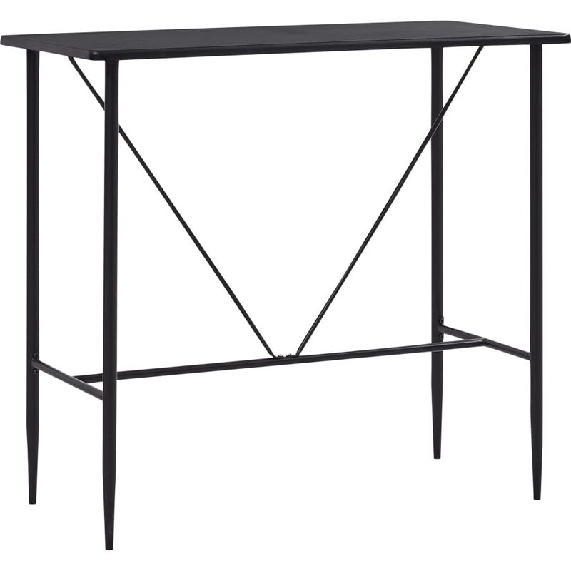 

Mesa alta de cocina MDF negro 120x60x110 cm - Negro