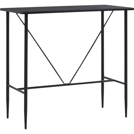 Mesa alta de cocina MDF negro 120x60x110 cm vidaXL