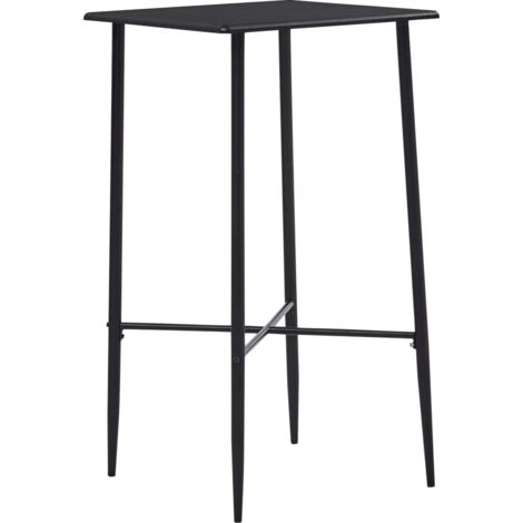 Mesa alta de cocina MDF negro 60x60x111 cm
