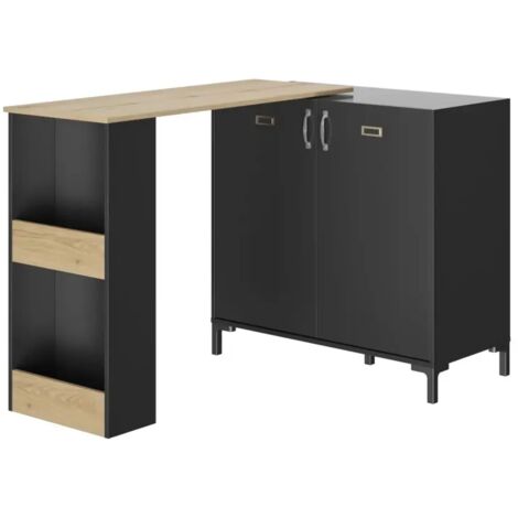 MESA ALTA DE COCINA MULTIUSOS CON ARMARIO PETRI