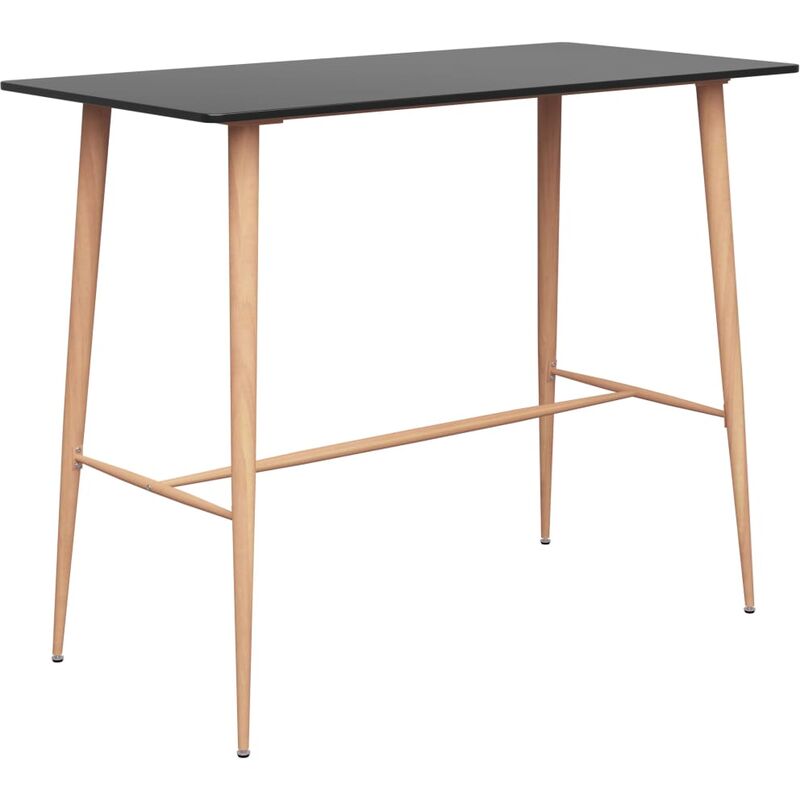 

Mesa alta de cocina negro 120x60x105 cm
