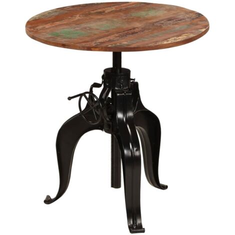 Mesa alta de comedor, bar bistro, madera maciza recuperada 75 cm