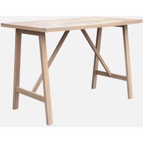 Mesa alta de jardín de madera de acacia, 4 personas