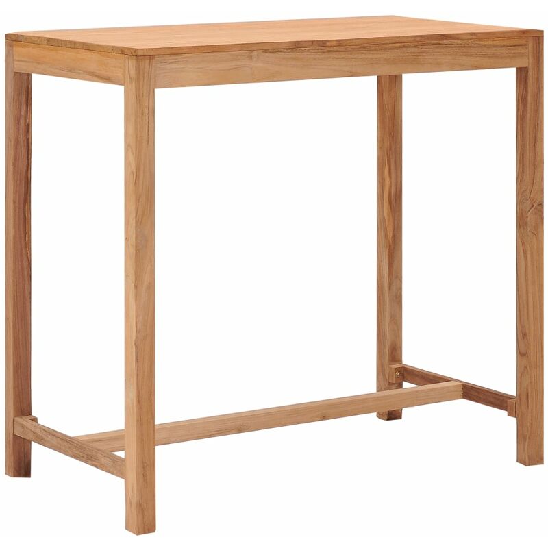 

Mesa alta de jardín de madera maciza de teca 110x60x105 cm