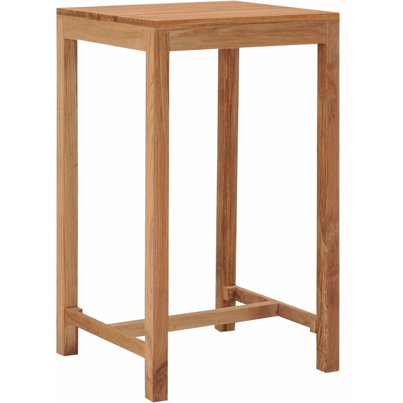 

Mesa alta de jardín de madera maciza de teca 60x60x105 cm