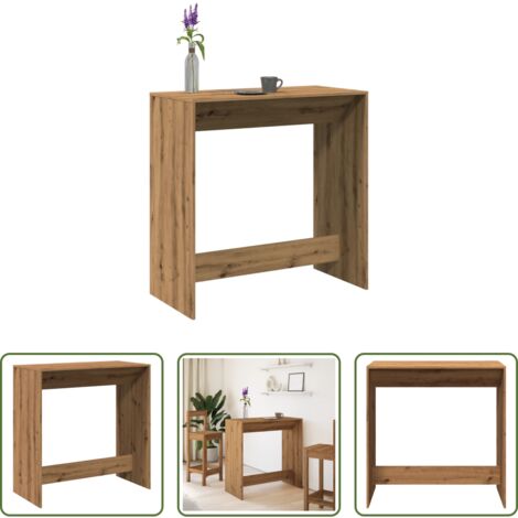 Mesa alta -  Mesa alta bar madera ingeniería roble artisian 102x50x103,5 cm