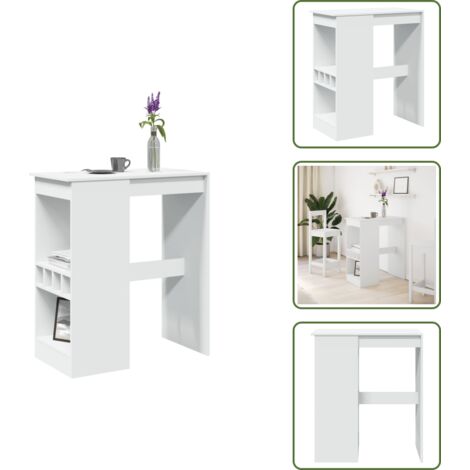 Mesa alta - vidaXL Mesa alta con estantes madera ingeniería 90x47,5x103,5 cm - Mesa de cocina