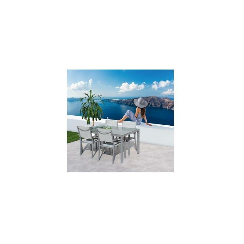 

Mesa Aluminio Cristal 150X90cm Silver