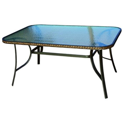 MESA ALUMINIO MONTILLA MARRON 155X99 CM