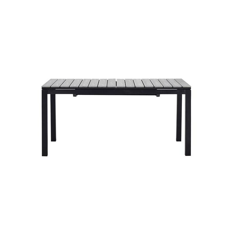 Table À Rallonge En Aluminium Polywood Noir/gris 160/210/260 X 95 Cm - 46358
