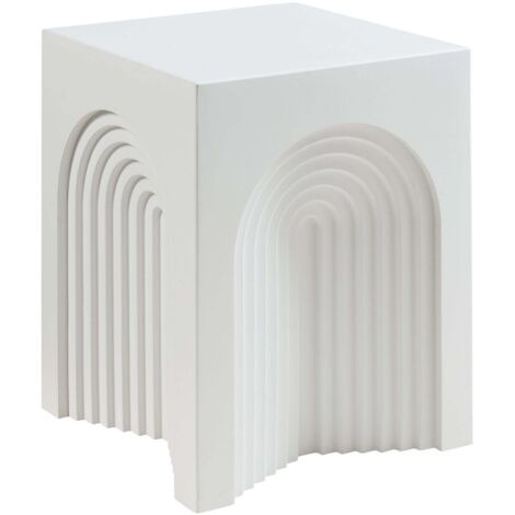 Mesa auxiliar 45 x 35 x 35 cm blanco mate 030010908