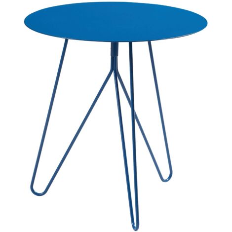 Mesa auxiliar 45 x 43 cm metal azul 030010936