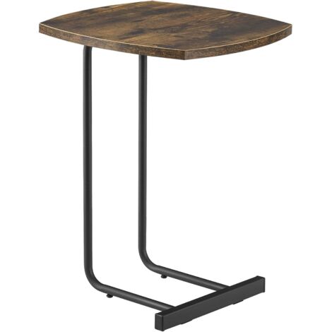 Mesa auxiliar 55 x 40 x 40 cm imitación madera oscura 030008668