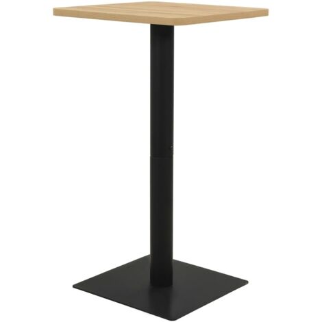 Mesa auxiliar alta 50x50x107 cm tablero aglomerado melaminizado y acero DEC036552