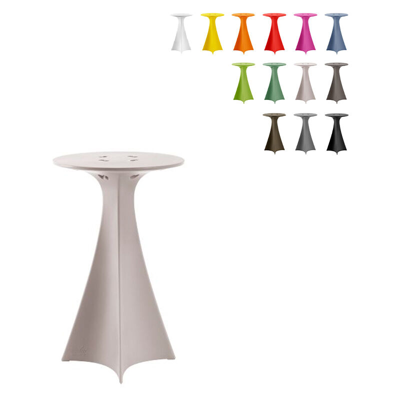 

Mesa alta de diseño moderno para bar de jardín Jet | Color: Gris claro - Slide