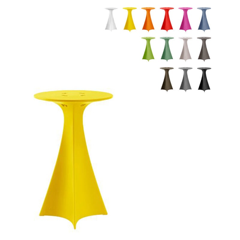 

Mesa alta de diseño moderno para bar de jardín Jet | Color: Amarillo - Slide