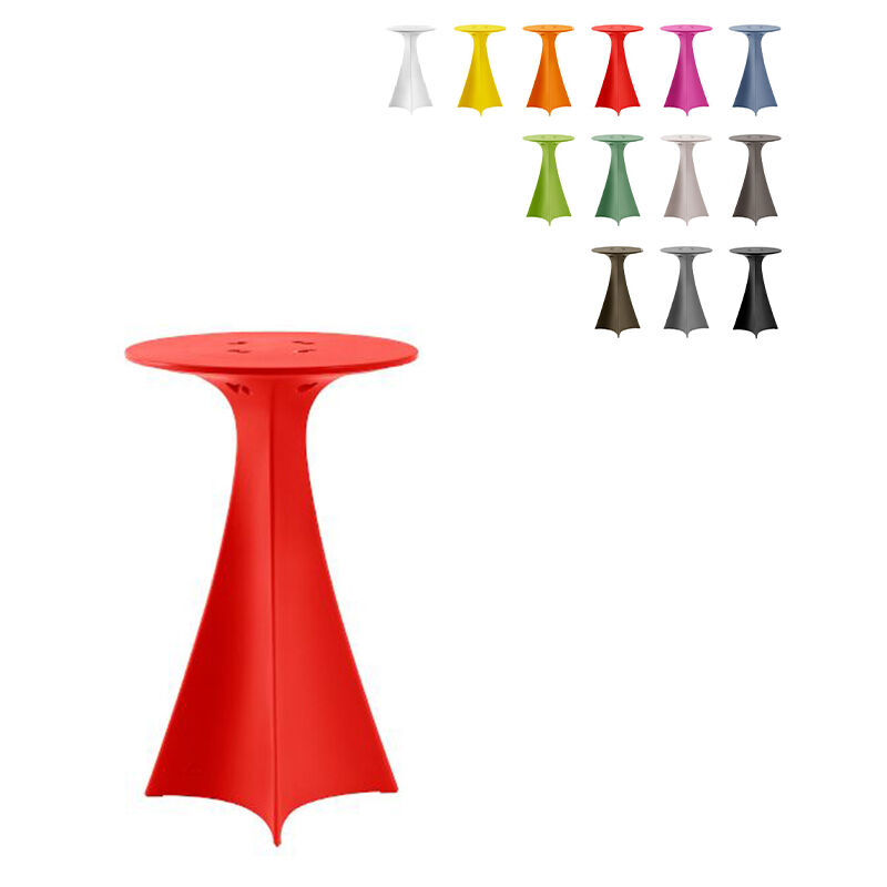 

Mesa alta de diseño moderno para bar de jardín Slide Jet | Color: Rojo