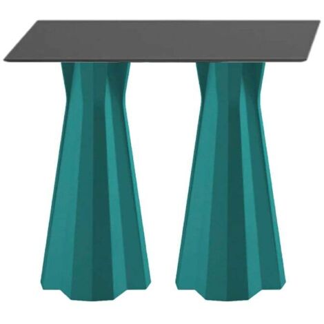 Mesa auxiliar alta rectangular 100cm para taburetes de bar diseño moderno Frozen T2-H - Gris