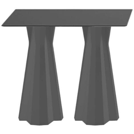 Mesa auxiliar alta rectangular 100cm para taburetes de bar diseño moderno Frozen T2-H - Negro