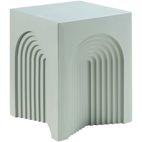 Mesa auxiliar arqueada versátil y atemporal 45 x 35 x 35 cm MDF verde mate 030010911
